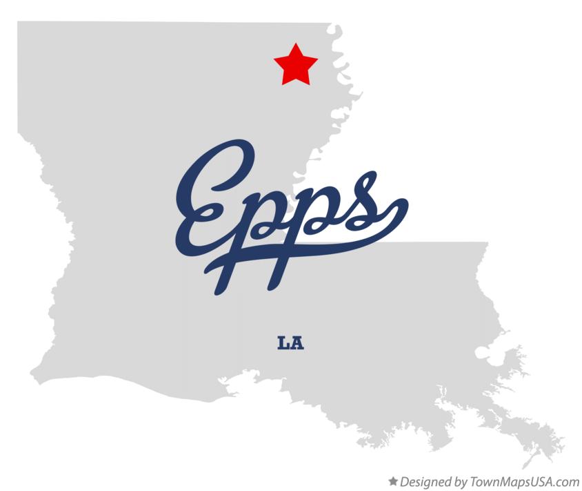 Map of Epps Louisiana LA