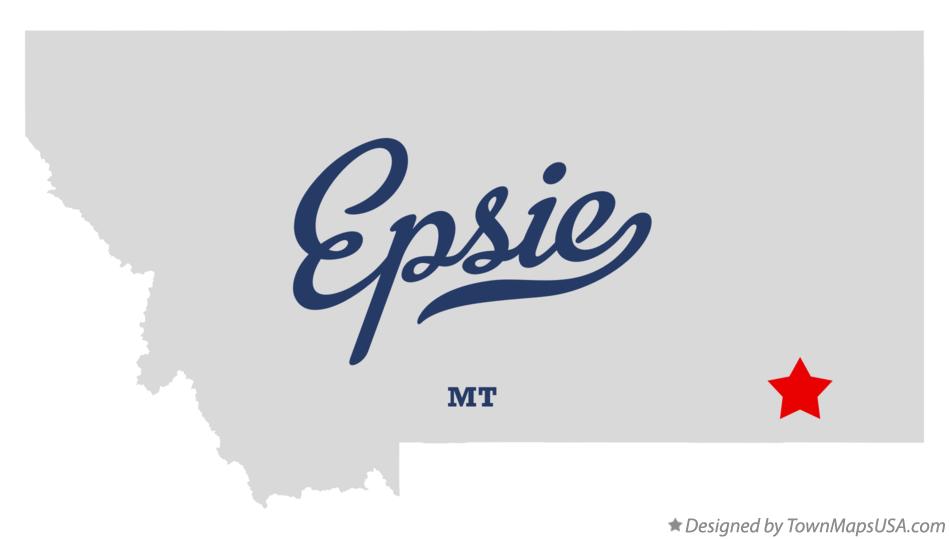 Map of Epsie Montana MT
