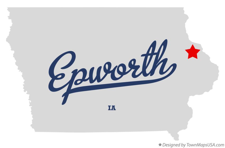 Map of Epworth Iowa IA