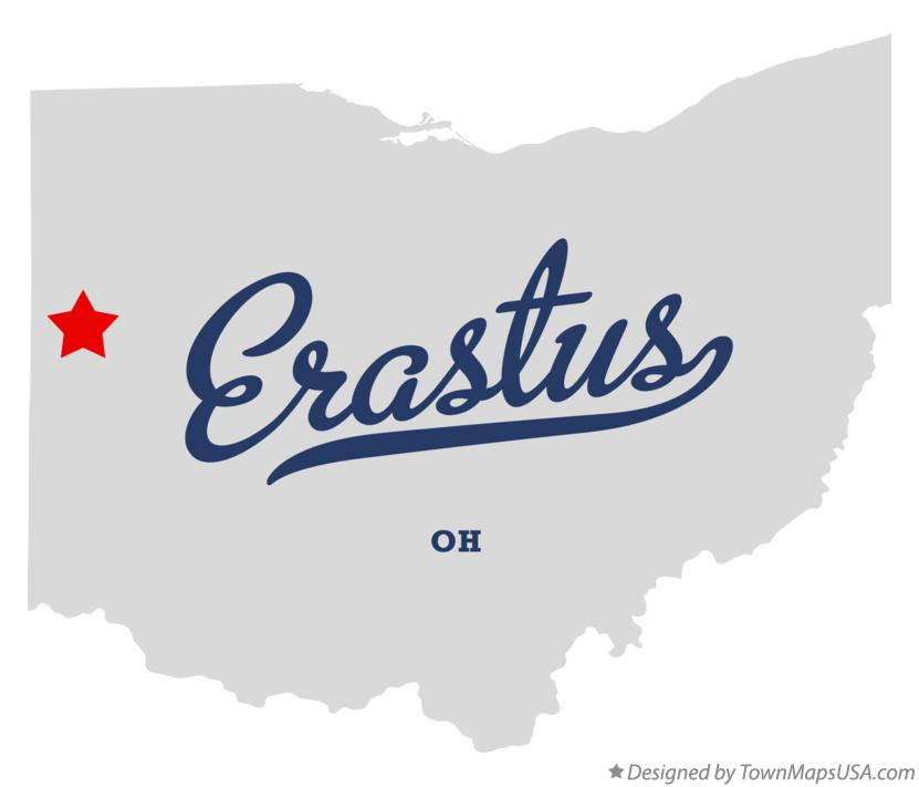 Map of Erastus Ohio OH