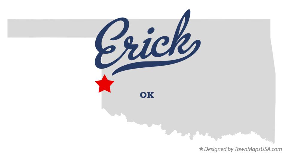 Map of Erick Oklahoma OK