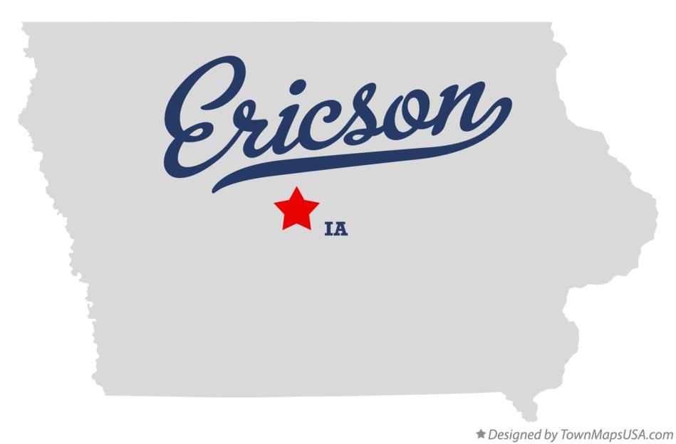 Map of Ericson Iowa IA