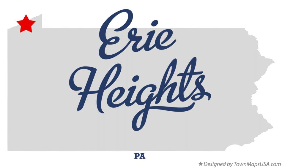 Map of Erie Heights Pennsylvania PA