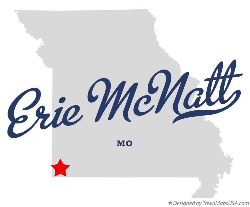 Map of Erie McNatt Missouri MO