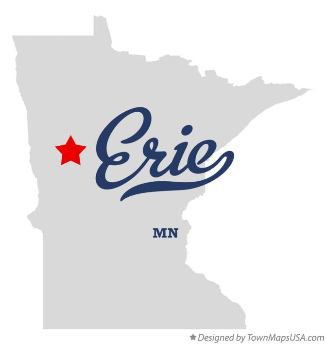 Map of Erie Minnesota MN