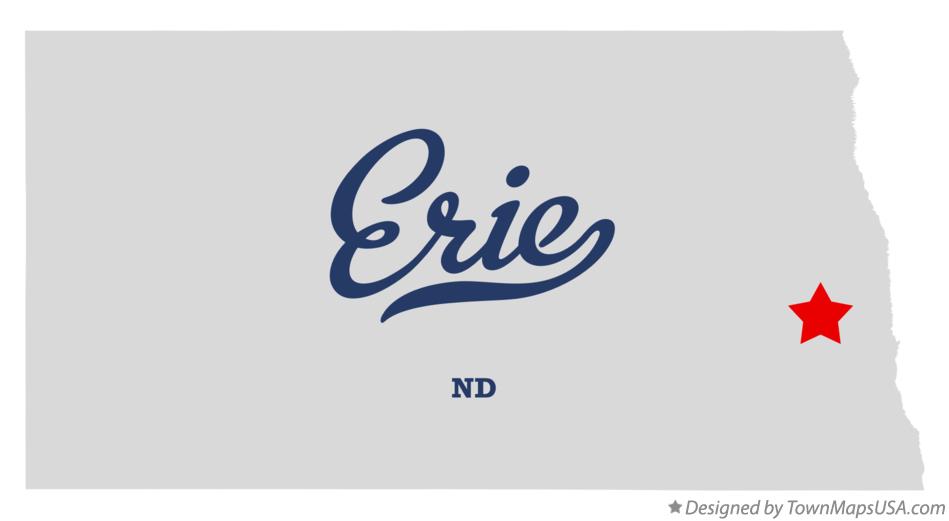 Map of Erie North Dakota ND