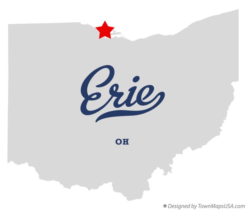 Map of Erie Ohio OH