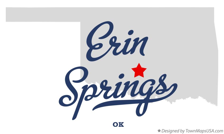 Map of Erin Springs Oklahoma OK