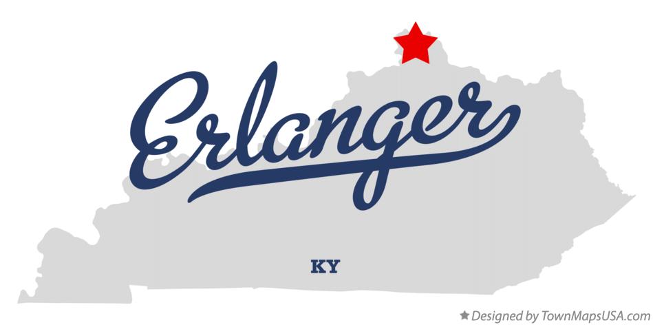 Map of Erlanger Kentucky KY