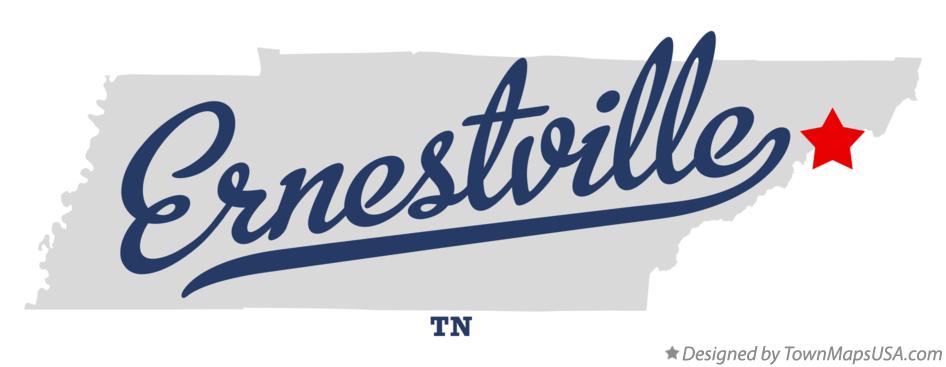Map of Ernestville Tennessee TN