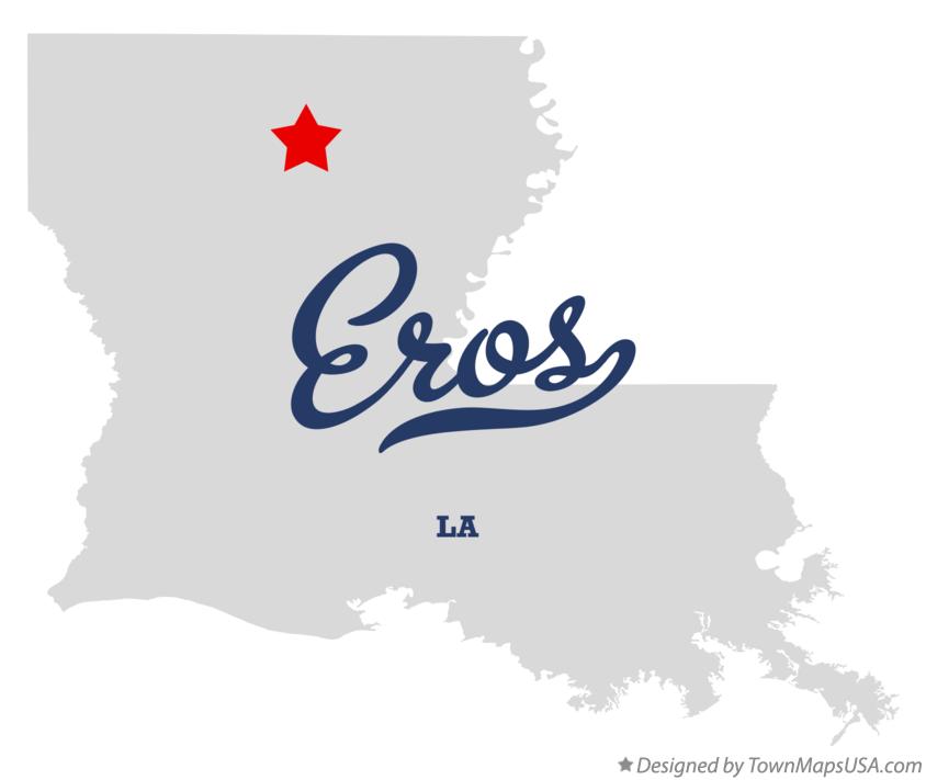 Map of Eros Louisiana LA
