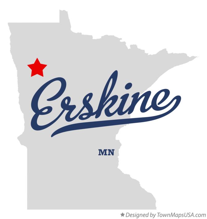 Map of Erskine Minnesota MN