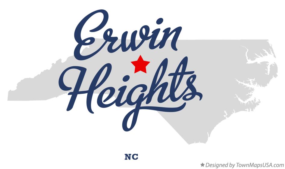 Map of Erwin Heights North Carolina NC