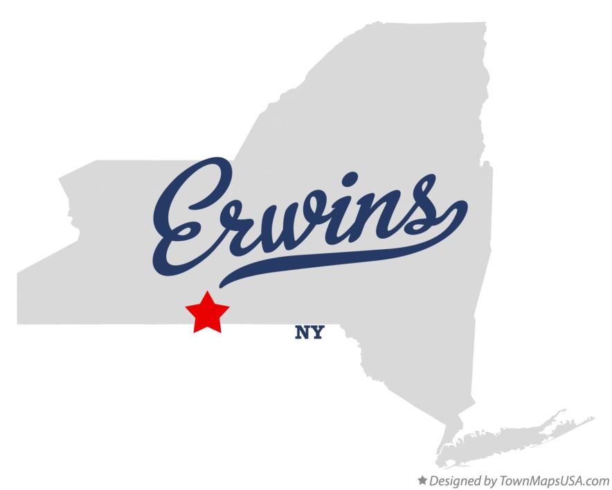 Map of Erwins New York NY