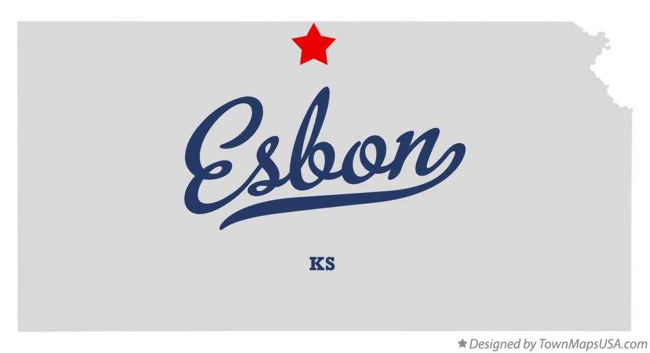 Map of Esbon Kansas KS