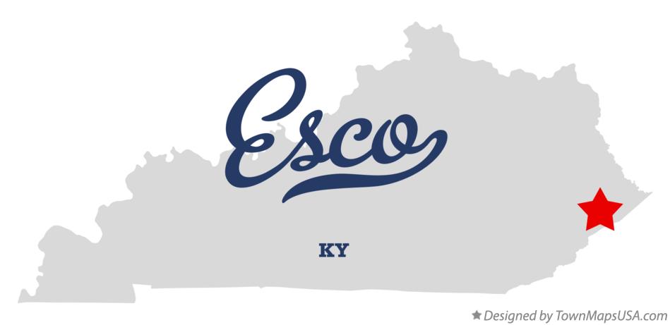 Map of Esco Kentucky KY