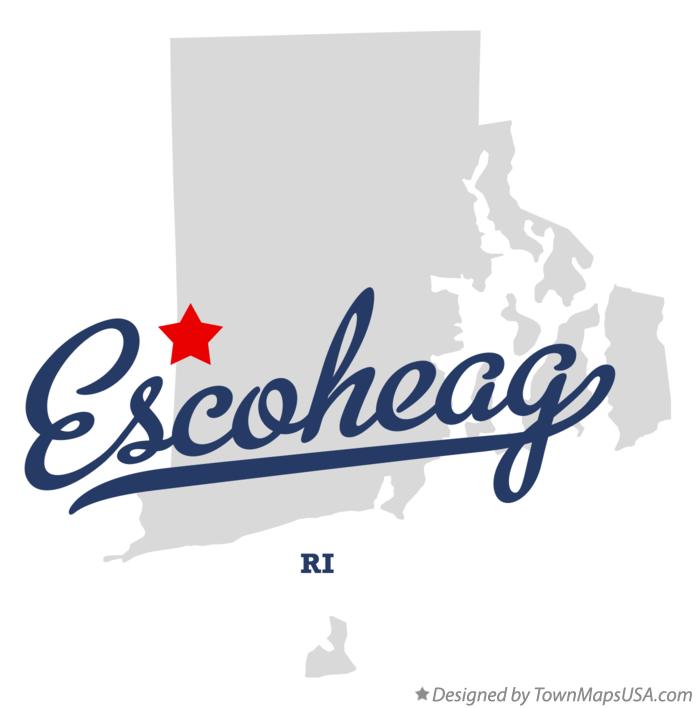 Map of Escoheag Rhode Island RI