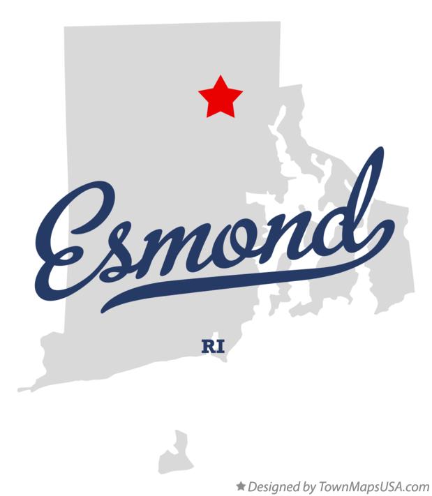 Map of Esmond Rhode Island RI