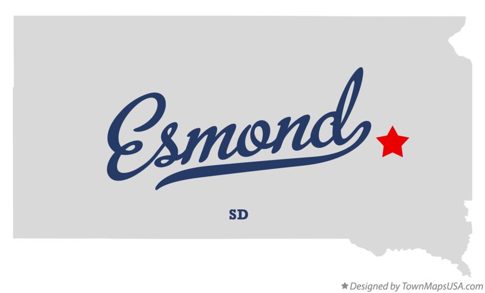 Map of Esmond South Dakota SD