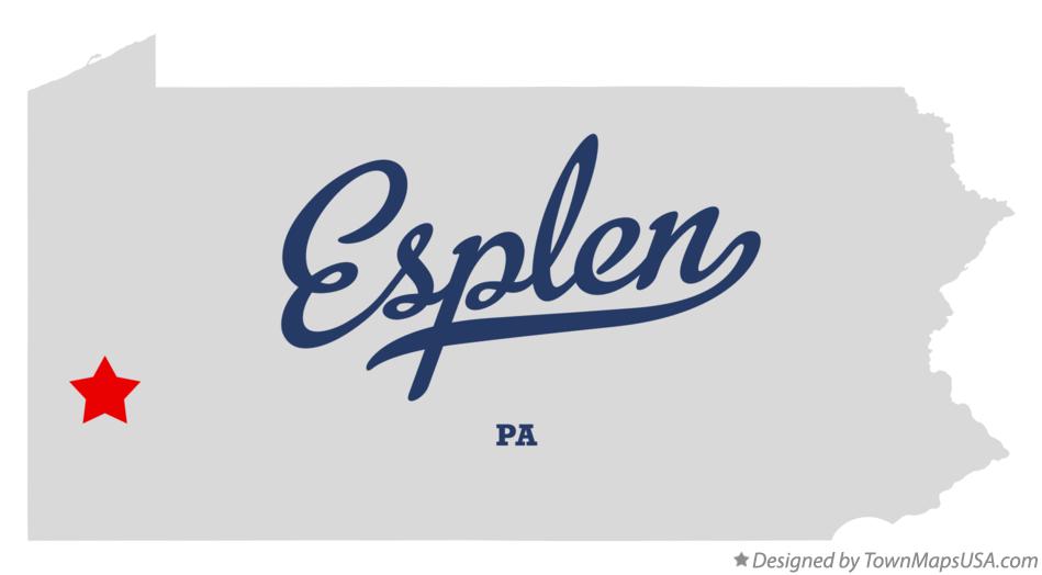 Map of Esplen Pennsylvania PA