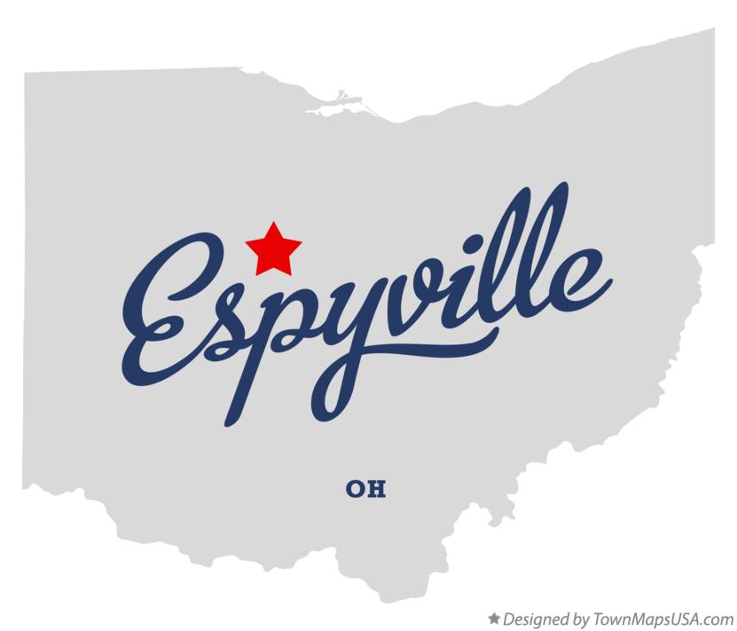 Map of Espyville Ohio OH
