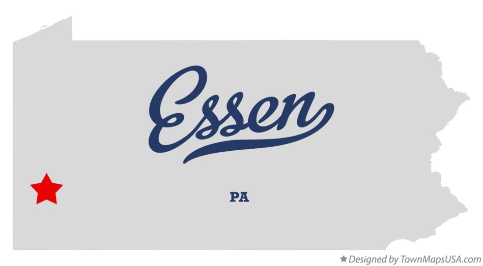 Map of Essen Pennsylvania PA