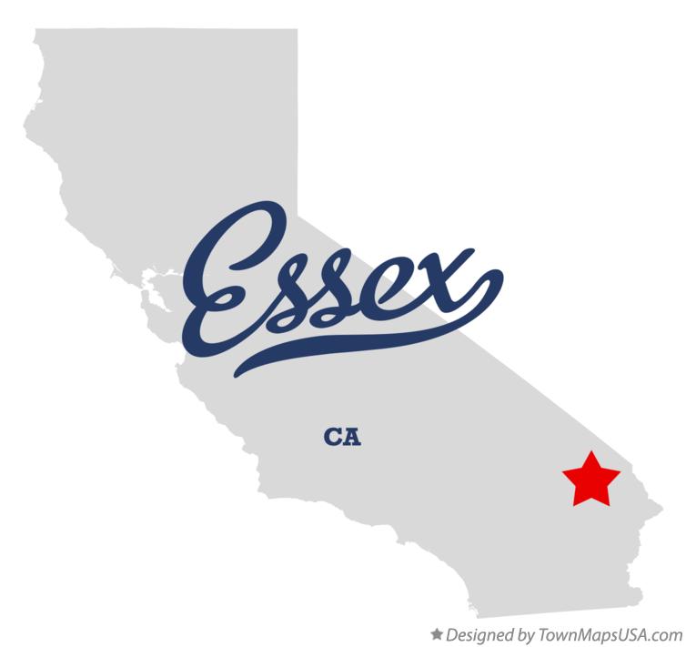Map of Essex California CA