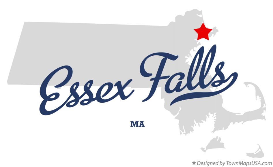 Map of Essex Falls Massachusetts MA