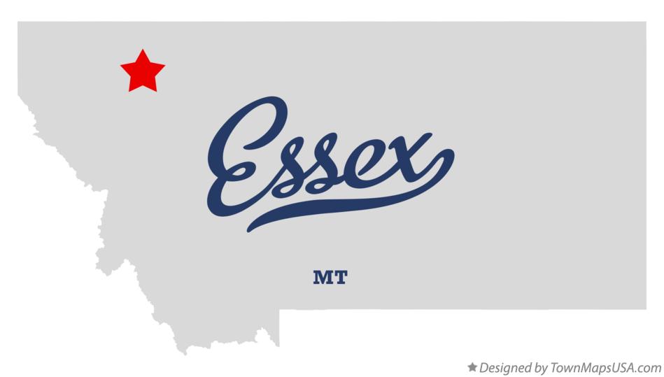 Map of Essex Montana MT
