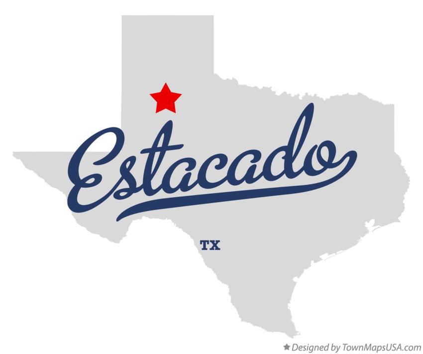 Map of Estacado Texas TX