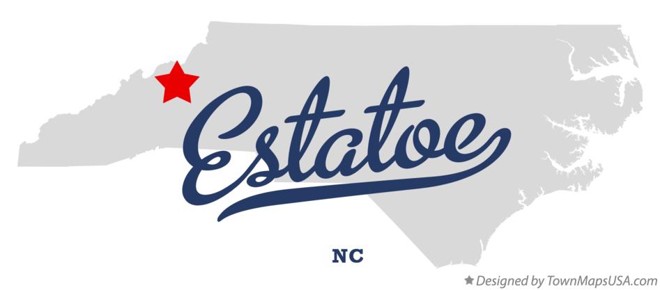 Map of Estatoe North Carolina NC