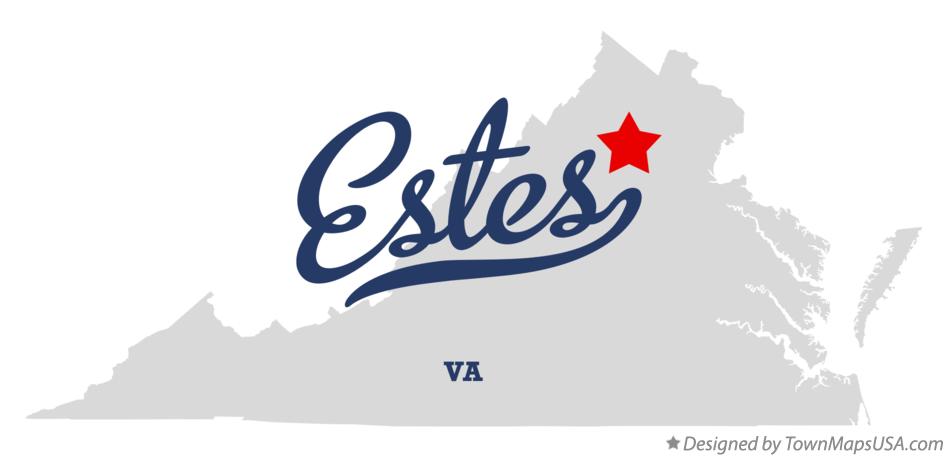 Map of Estes Virginia VA