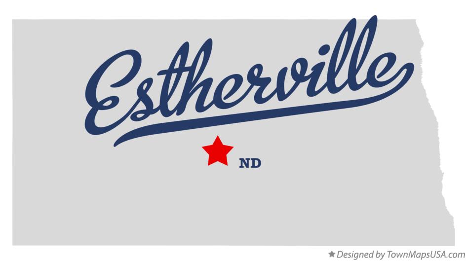 Map of Estherville North Dakota ND