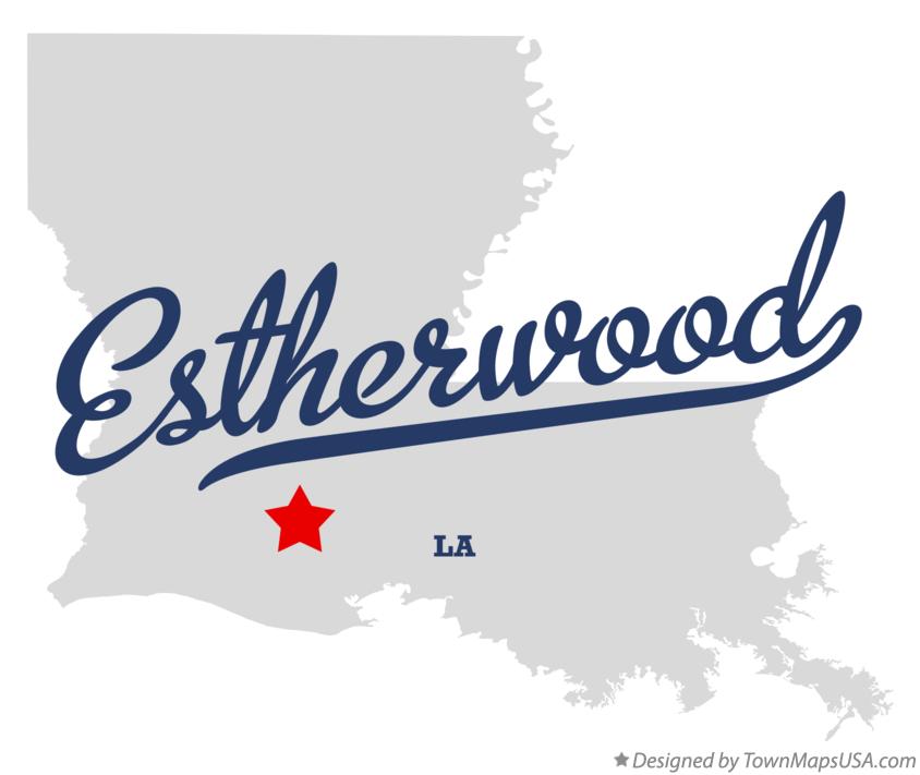 Map of Estherwood Louisiana LA