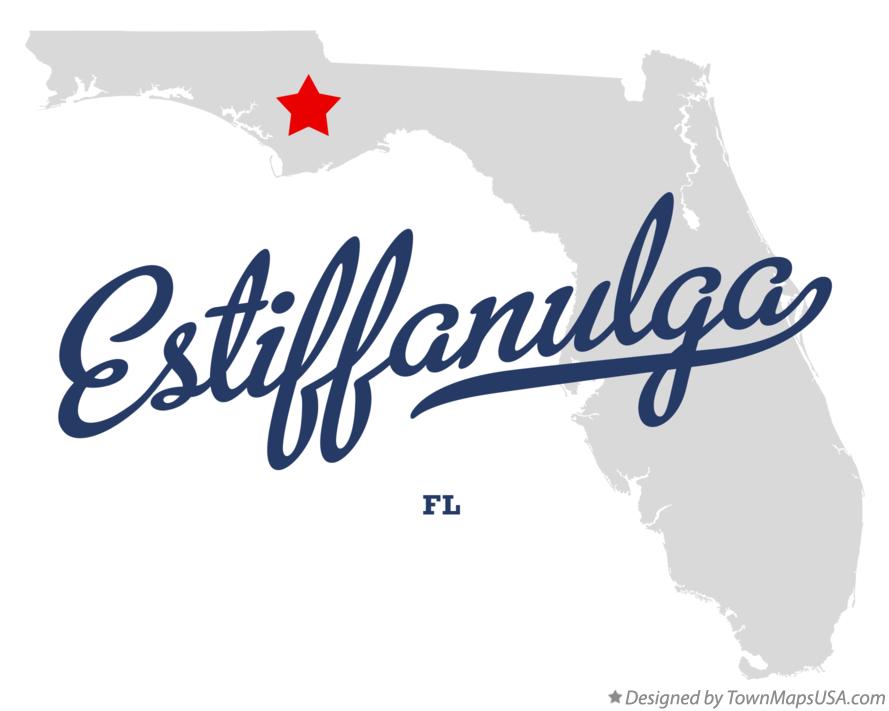 Map of Estiffanulga Florida FL