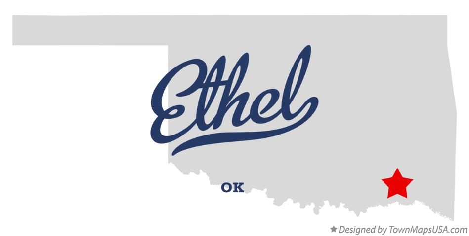Map of Ethel Oklahoma OK