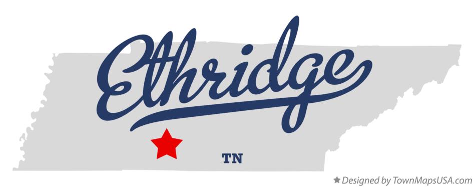 Map of Ethridge Tennessee TN