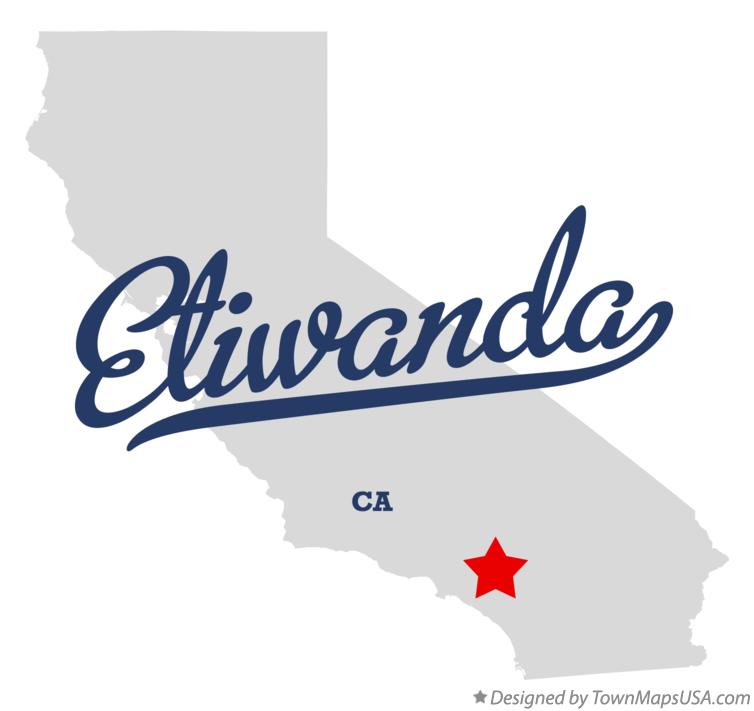 Map of Etiwanda California CA