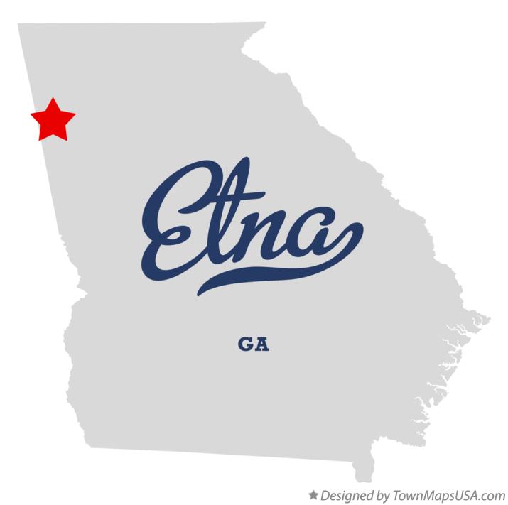 Map of Etna Georgia GA