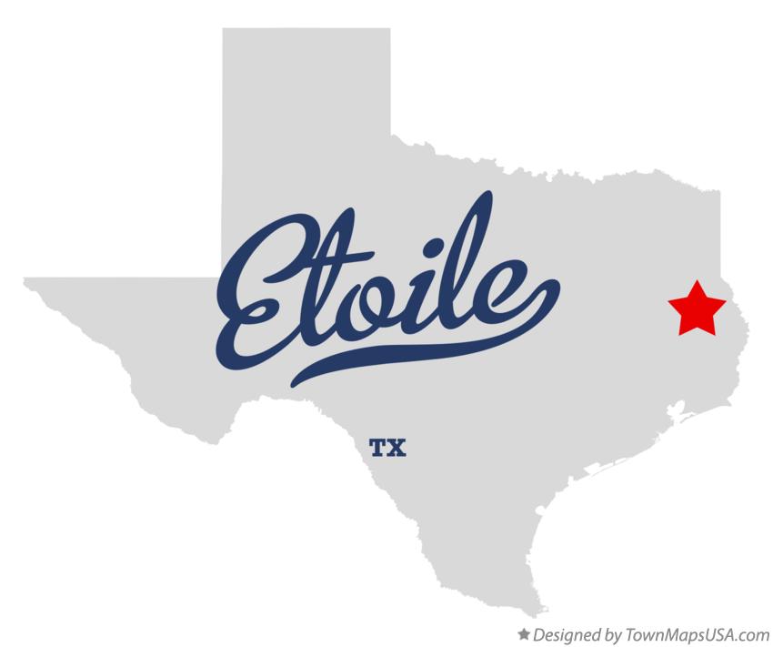 Map of Etoile Texas TX