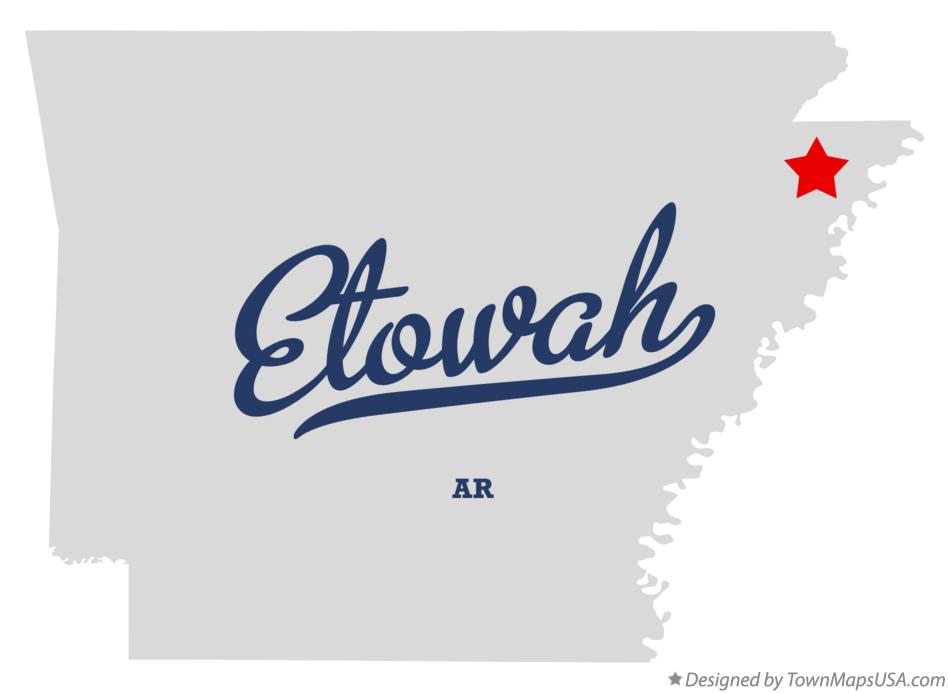 Map of Etowah Arkansas AR