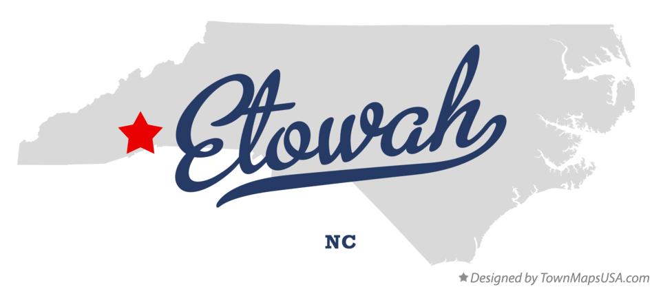 Map of Etowah North Carolina NC