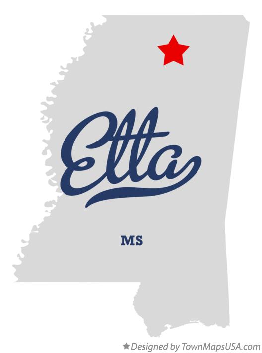 Map of Etta Mississippi MS