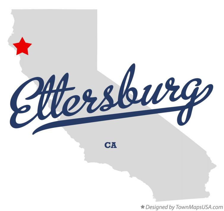 Map of Ettersburg California CA