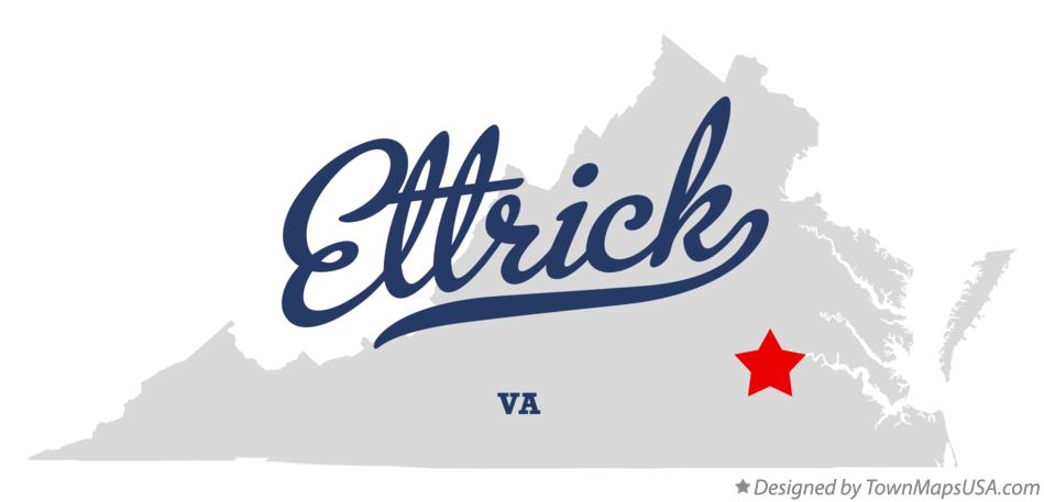 Map of Ettrick Virginia VA
