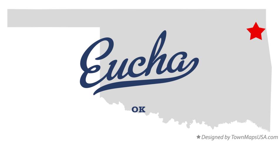 Map of Eucha Oklahoma OK