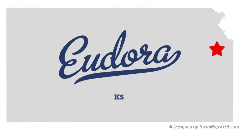 Map of Eudora Kansas KS