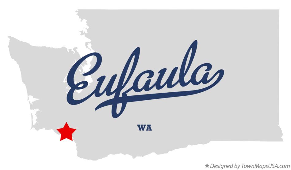 Map of Eufaula Washington WA