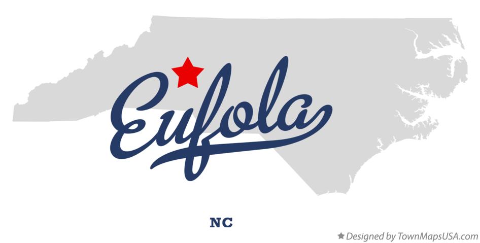 Map of Eufola North Carolina NC