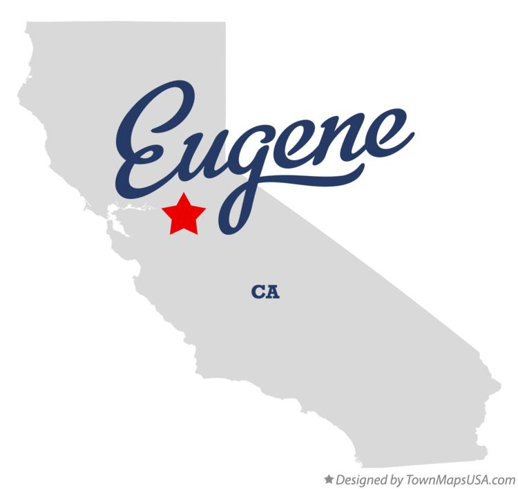 Map of Eugene California CA